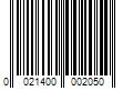 Barcode Image for UPC code 0021400002050