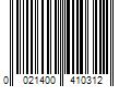 Barcode Image for UPC code 0021400410312