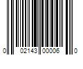 Barcode Image for UPC code 002143000060