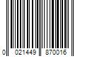 Barcode Image for UPC code 0021449870016