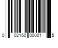 Barcode Image for UPC code 002150000015