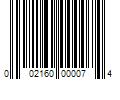 Barcode Image for UPC code 002160000074