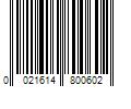 Barcode Image for UPC code 0021614800602