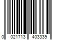 Barcode Image for UPC code 0021713403339