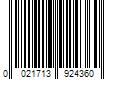 Barcode Image for UPC code 0021713924360