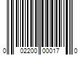 Barcode Image for UPC code 002200000170