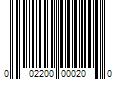 Barcode Image for UPC code 002200000200