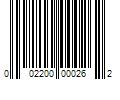 Barcode Image for UPC code 002200000262