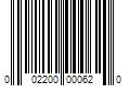 Barcode Image for UPC code 002200000620