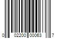 Barcode Image for UPC code 002200000637