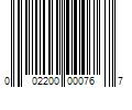 Barcode Image for UPC code 002200000767