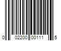 Barcode Image for UPC code 002200001115