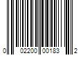 Barcode Image for UPC code 002200001832