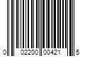 Barcode Image for UPC code 002200004215