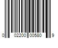 Barcode Image for UPC code 002200005809