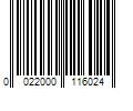 Barcode Image for UPC code 0022000116024