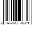 Barcode Image for UPC code 0022000263346