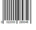 Barcode Image for UPC code 0022000289346