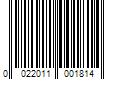 Barcode Image for UPC code 0022011001814