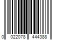 Barcode Image for UPC code 0022078444388