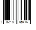 Barcode Image for UPC code 0022099818007