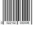 Barcode Image for UPC code 0022102030006