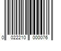 Barcode Image for UPC code 0022210000076