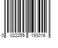 Barcode Image for UPC code 0022255193016