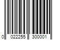 Barcode Image for UPC code 0022255300001