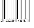 Barcode Image for UPC code 0022255438193