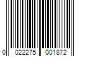 Barcode Image for UPC code 0022275001872