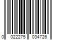 Barcode Image for UPC code 0022275034726