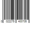 Barcode Image for UPC code 0022275400705