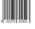 Barcode Image for UPC code 0022275802523