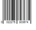 Barcode Image for UPC code 0022275803674