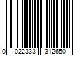 Barcode Image for UPC code 0022333312650