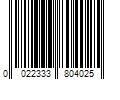 Barcode Image for UPC code 0022333804025