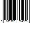 Barcode Image for UPC code 0022367604370