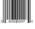 Barcode Image for UPC code 002238000074