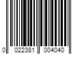 Barcode Image for UPC code 0022381004040