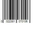 Barcode Image for UPC code 0022381070106