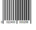 Barcode Image for UPC code 0022400000299