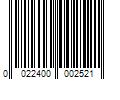 Barcode Image for UPC code 0022400002521