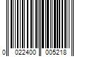 Barcode Image for UPC code 0022400005218