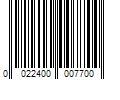 Barcode Image for UPC code 0022400007700