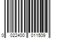 Barcode Image for UPC code 0022400011509