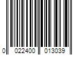 Barcode Image for UPC code 0022400013039. Product Name: Unilever TRESemmÃ© 24H Hold & Volumizing Women s Hairstyling Mousse  Extra Hold All Hair Type  6.5 oz