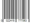 Barcode Image for UPC code 0022415777063