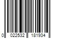 Barcode Image for UPC code 0022532181934