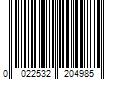 Barcode Image for UPC code 0022532204985